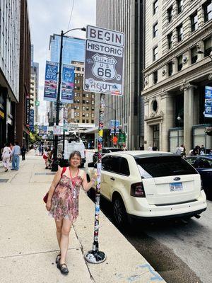 Historic Route 66 Begin Sign