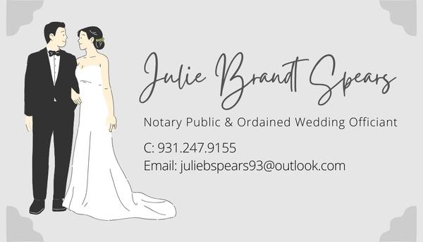 Julie Spears Wedding & Notarization Services