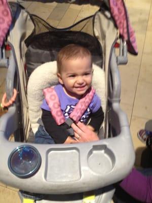 Baby Petra lost two Great Grandmothers to Alzheimer's but rolled & braved escalators for the cause