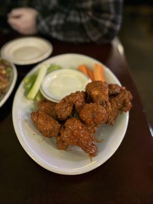 Awesome buffalo wings, with ranch.