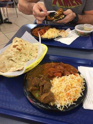 Delicious chicken and lamb one is spicy.