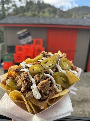 Pulled pork nachos
