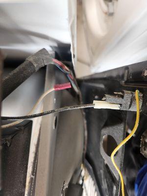 Wires inside the dryer