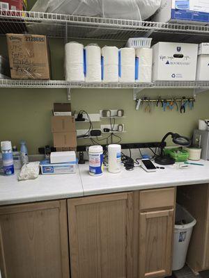 lab area where we clean and fix hearing aids