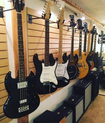 We have a wide selection of new & used electric guitars.