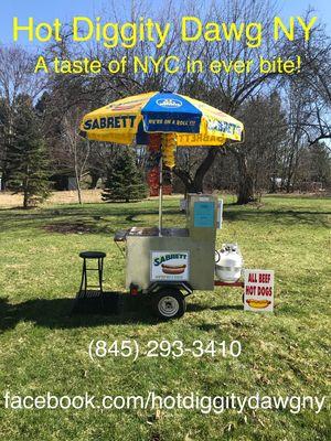 Sabrett hot dog stand