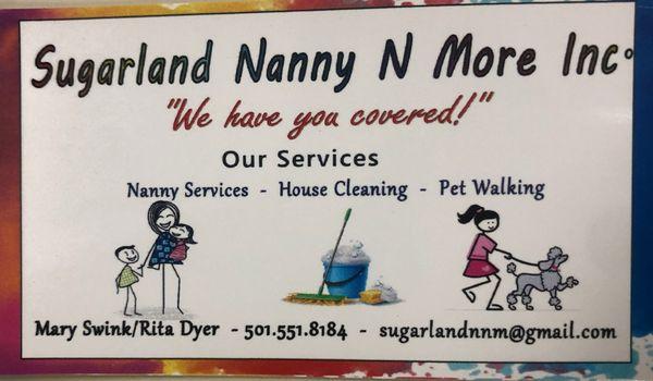 Sugarland Nanny N More