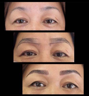 Wake up with makeup!