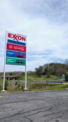 gas sign // Exit 54 Exxon * Atkins, VA