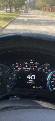 The temperature gauge bottomed out