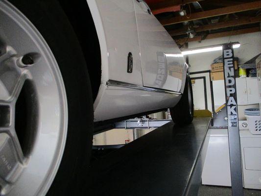 Rocker panel was misaligned, stainless trim was twisted in order to install it.