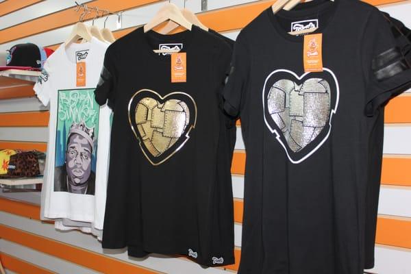 Trixxsta Clothing: Tuff Luv shirts on display