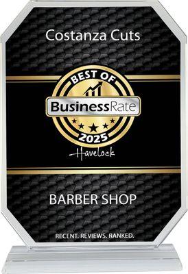 Proud to Be Rated the #1 Barbershop in Havelock by Business Rate