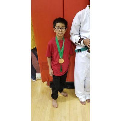 He placed 3rd in the taekwondo tournament shrewsbury Ma 11/4/18