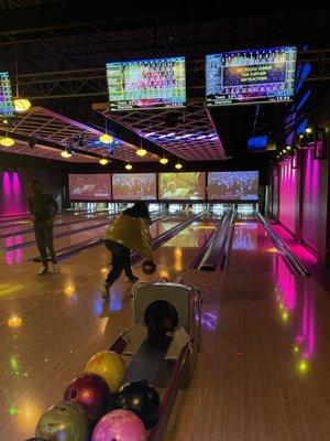 Glow bowling VIP lane