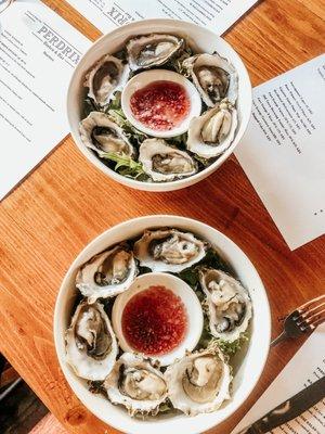 Two orders of oysters