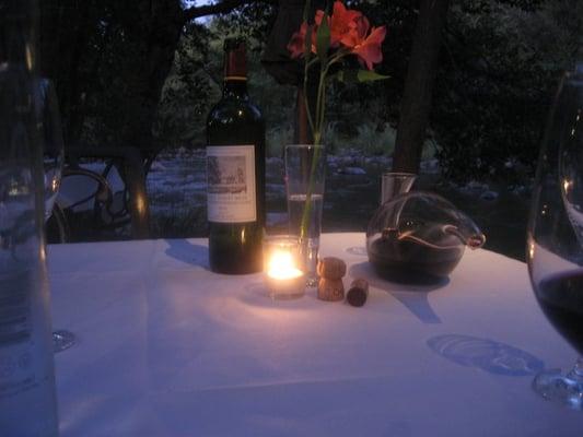 dine early to experience the "magic hour" of sunset