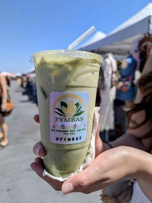 Daughter's cold treat -- Matcha Iced Latte