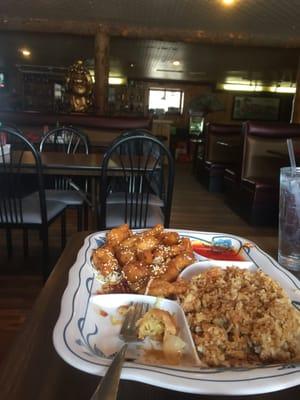 Lunch portion for $10 is huge! Yum!