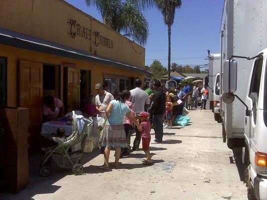 Grace Church partners with Crossroads food ministry and provides food every Tuesday Morning @9-11am