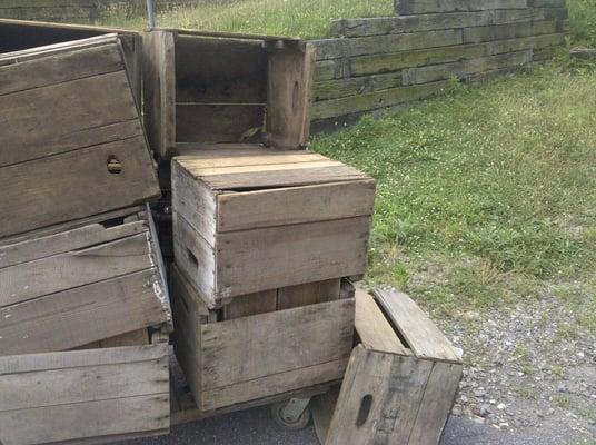 Apple Crates a big bunch of em, too!