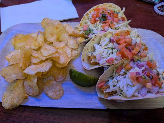 Walleye Tacos with Chips