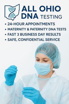 All Ohio DNA Testing is simply the best. I don't think I have any more kids out there but thanks for bringing my family together