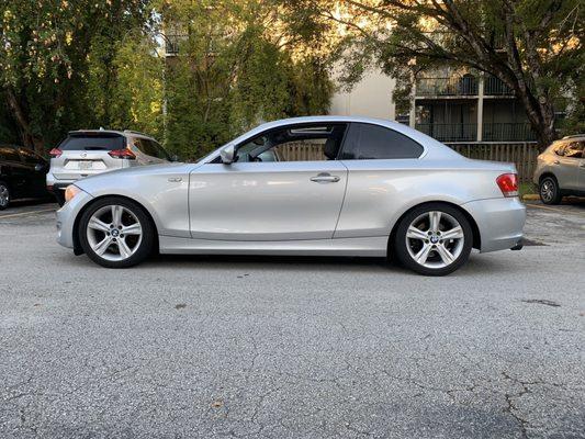 My car after the springs