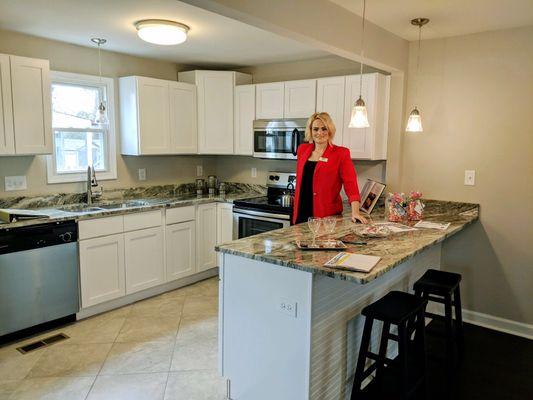 Showing a newly remodeled home and its beautiful kitchen that has since sold.