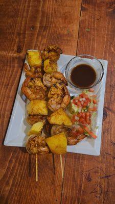Brochetas de camaron