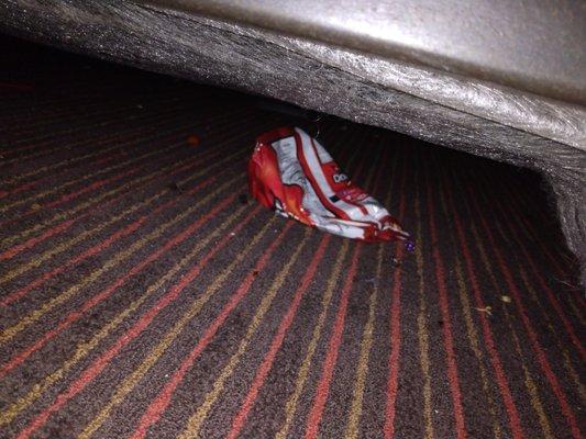 Found under double bed