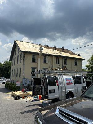 New roof in progress