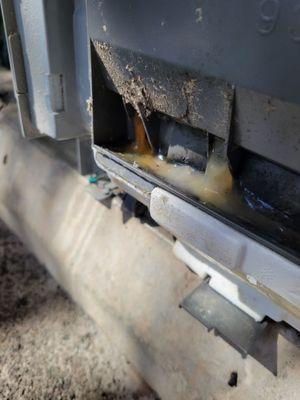 The booger that was the culprit causing the poor draining