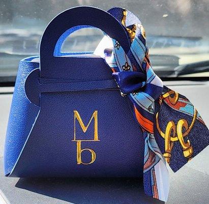 Picked up my custom blue bag and scarf with sable cookies (9/21/24)