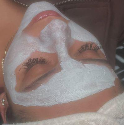 Facial treatment - mask stage