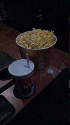 Large popcorn and soda