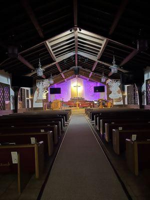 It's Christmas time and the sanctuary is lovely!