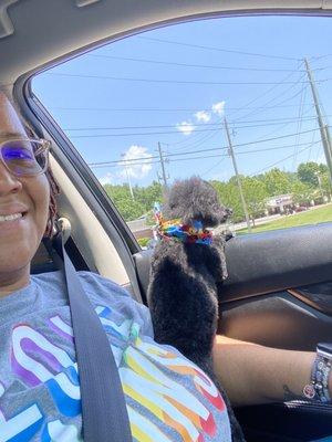 Beanie getting some sun