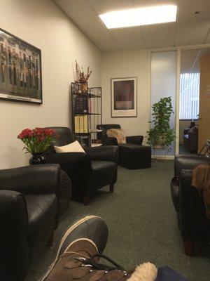 Classy waiting room that I rarely have to sit for more than 5 minutes in