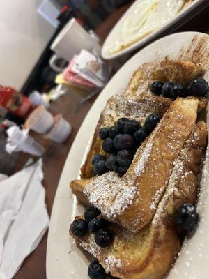 French toast with fresh blueberries