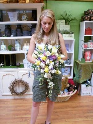 Testing my bridal bouquet