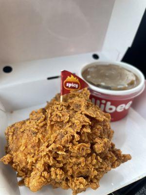 Spicy Fried Chicken with Gravy