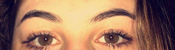 my brows after threading!