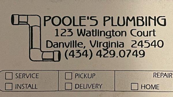 Poole’s Plumbing