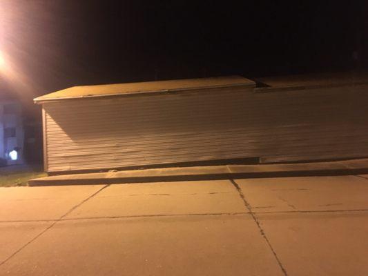 Sketchy, horrendous, run-down factory as your motel scenery