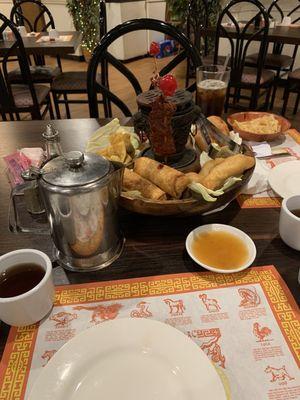 Pu Pu Platter, hot tea