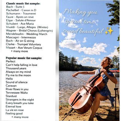 Cello music for events