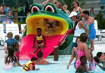 Our Frog Slide, specifically for children under 48"!