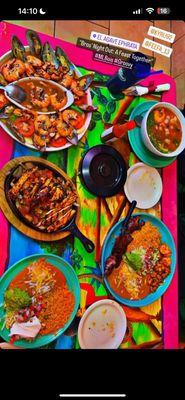 A variety of Mexican dishes.