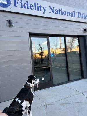 Outside of Fidelity about to close on dog house